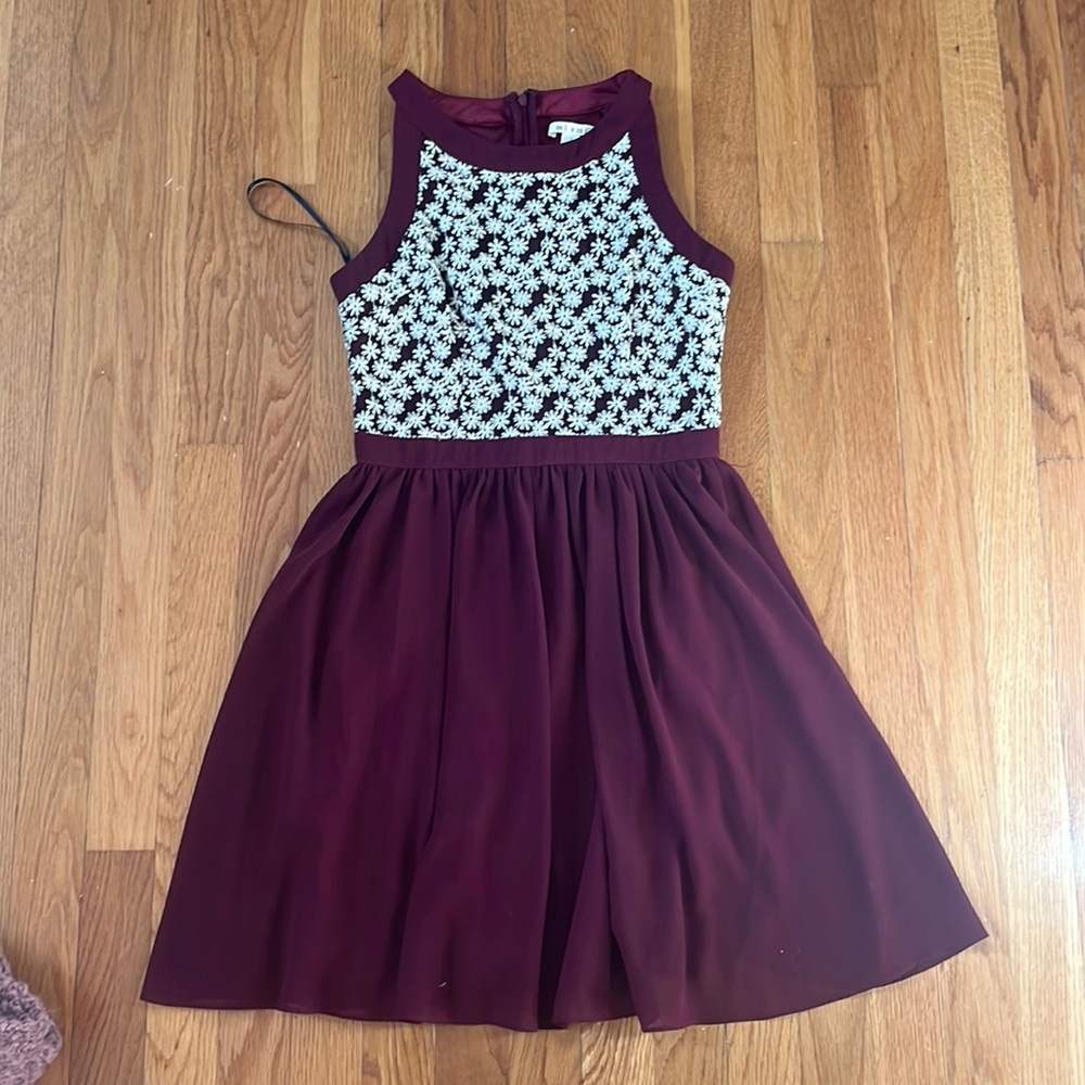 Skater style maroon dress from Francesca’s
